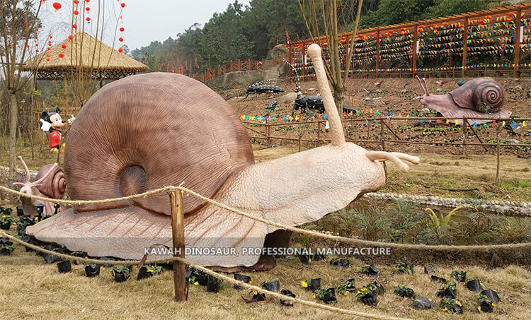 广场装饰软体硅胶电动蜗牛模型
